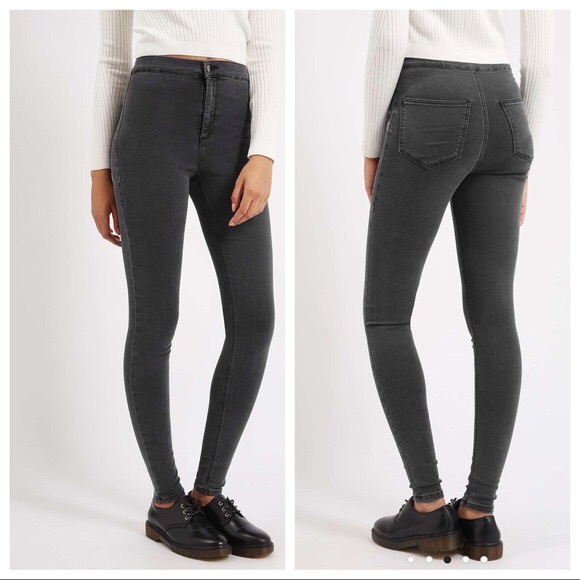 topshop grey joni jeans